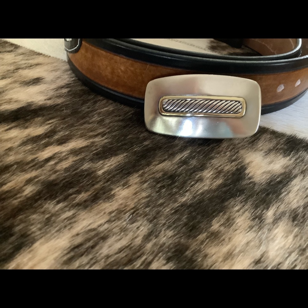 David Yurman SS/14K Cable Collection Belt Buckle